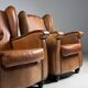 Set of 2 sheepskin club armchairs