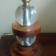 Wood and crystal lamp