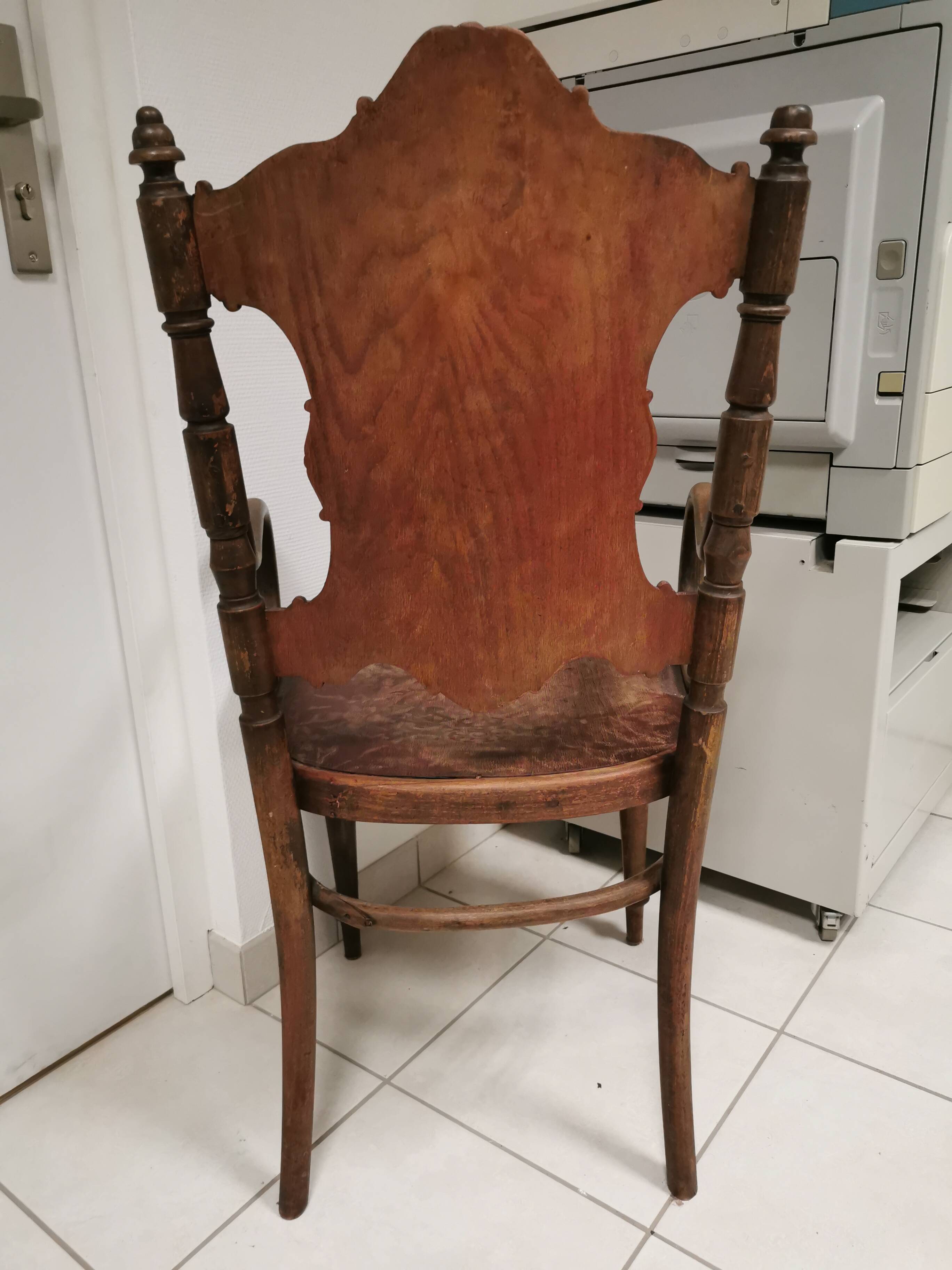 Old fischel armchair, bentwood chair