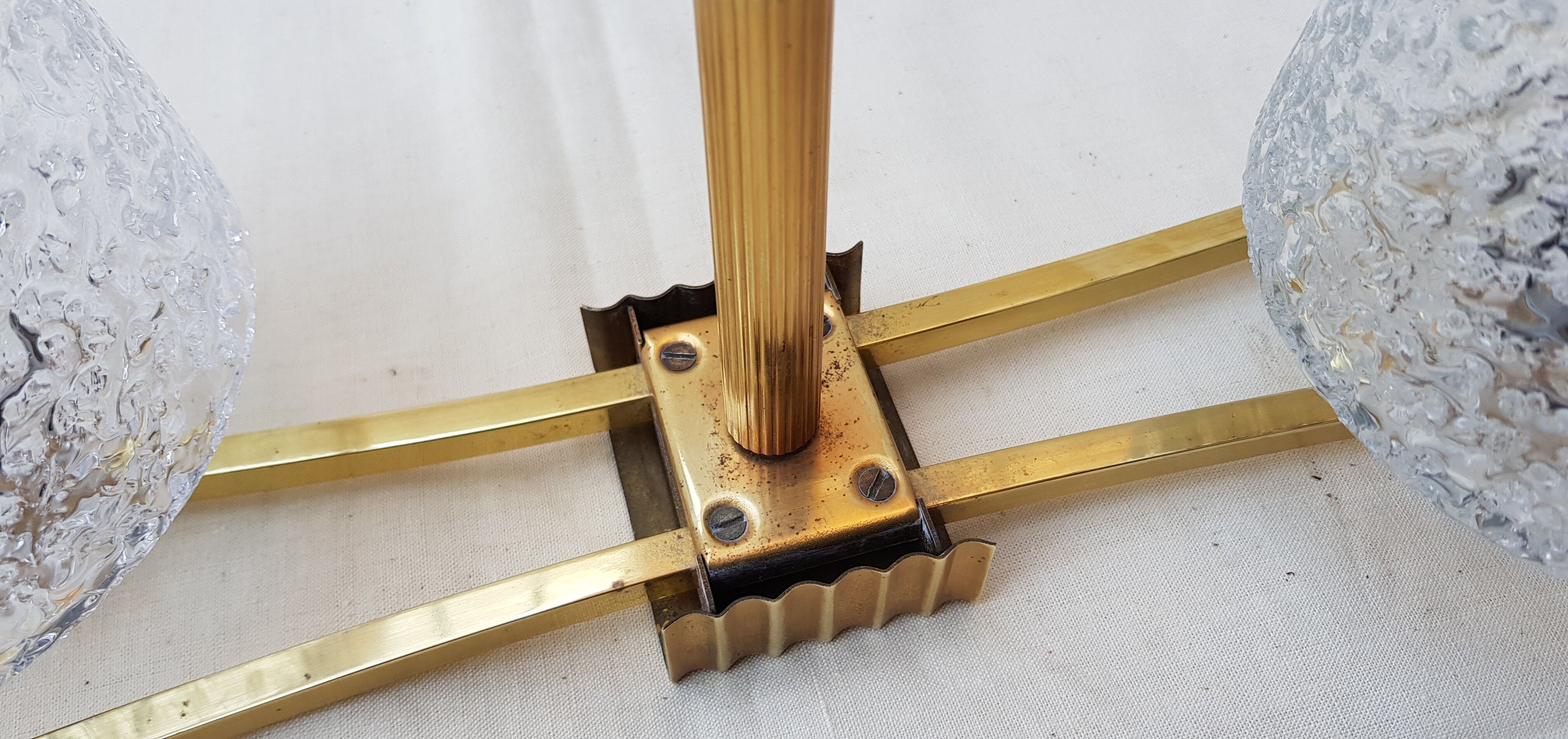 Large brass chandelier