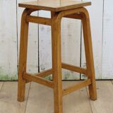 Six English School Lab Bar Stools
