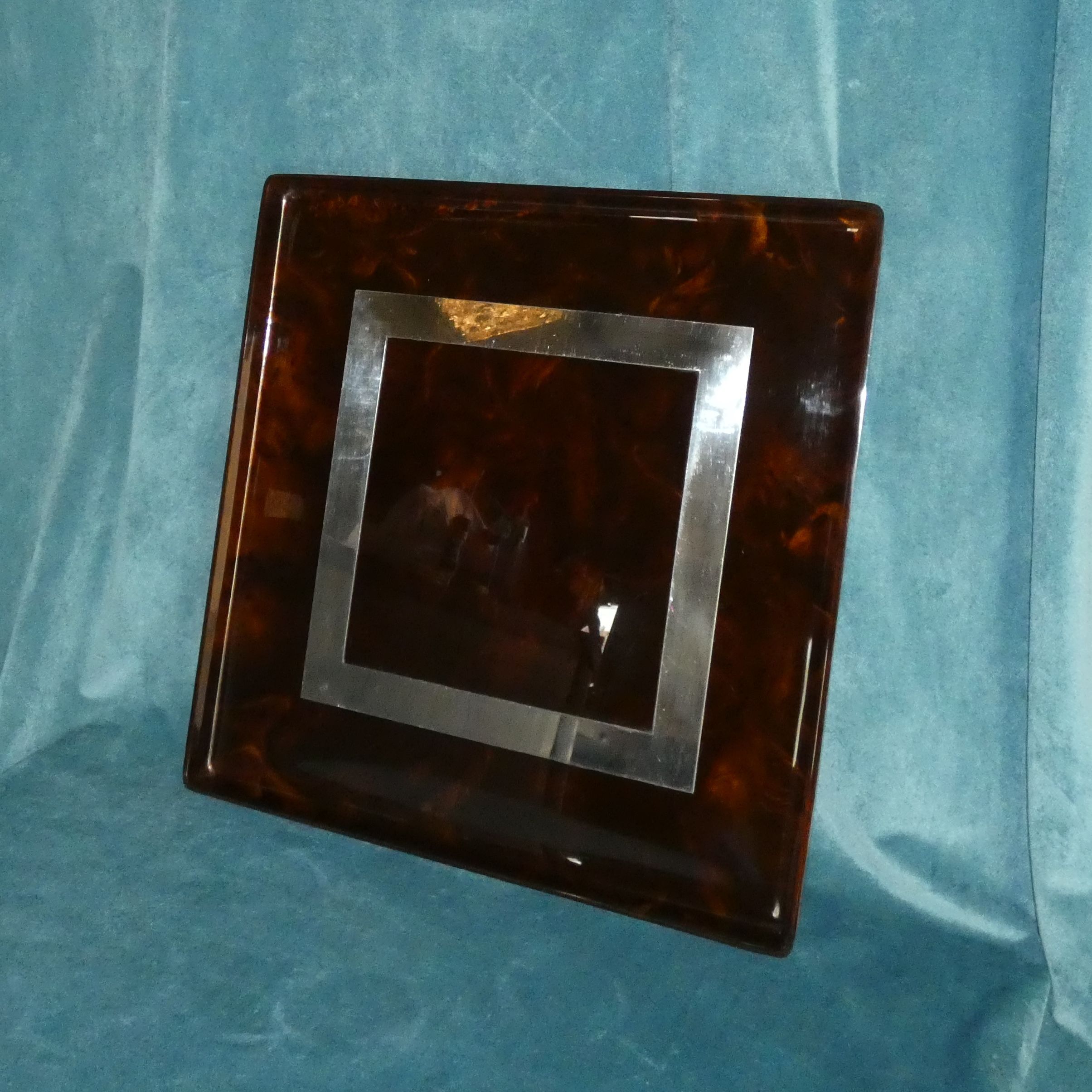 Lucite faux ecaille de tortue tray circa 1970
