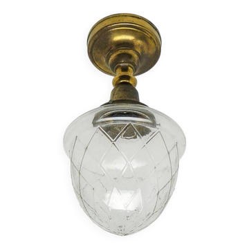 Vintage pendant lamp in brass, 1930s