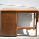 American wood desk, desk with drawers and folding extension, 50s