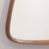 Vintage triangular wall mirror 70s in italian design wood