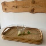Vintage wicker tray