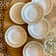 Set of 6 vintage hollow plates Moulin des Loups
