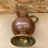Ancien pichet villedieu cuivre & anse laiton vintage