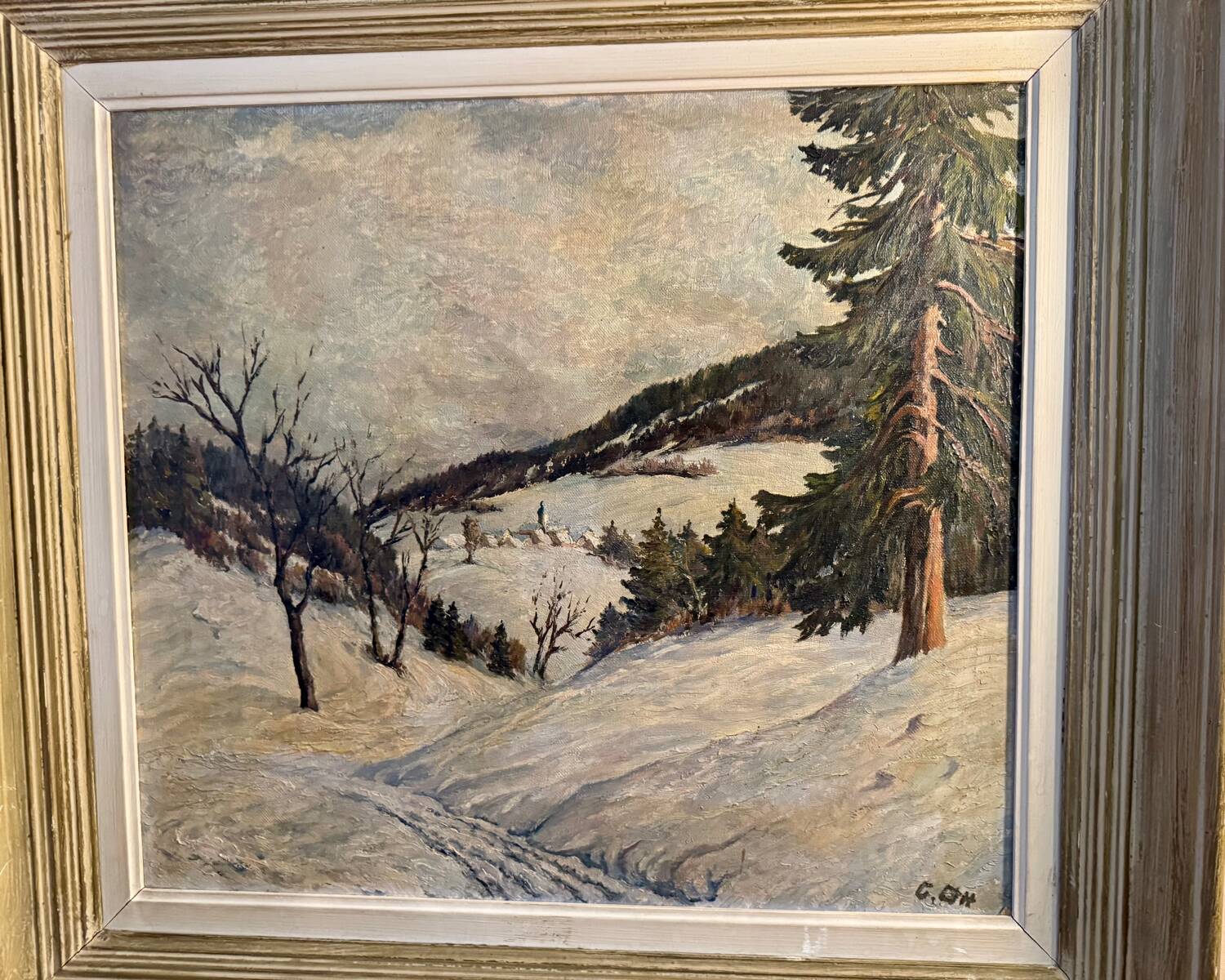 Winter Mountain Painting