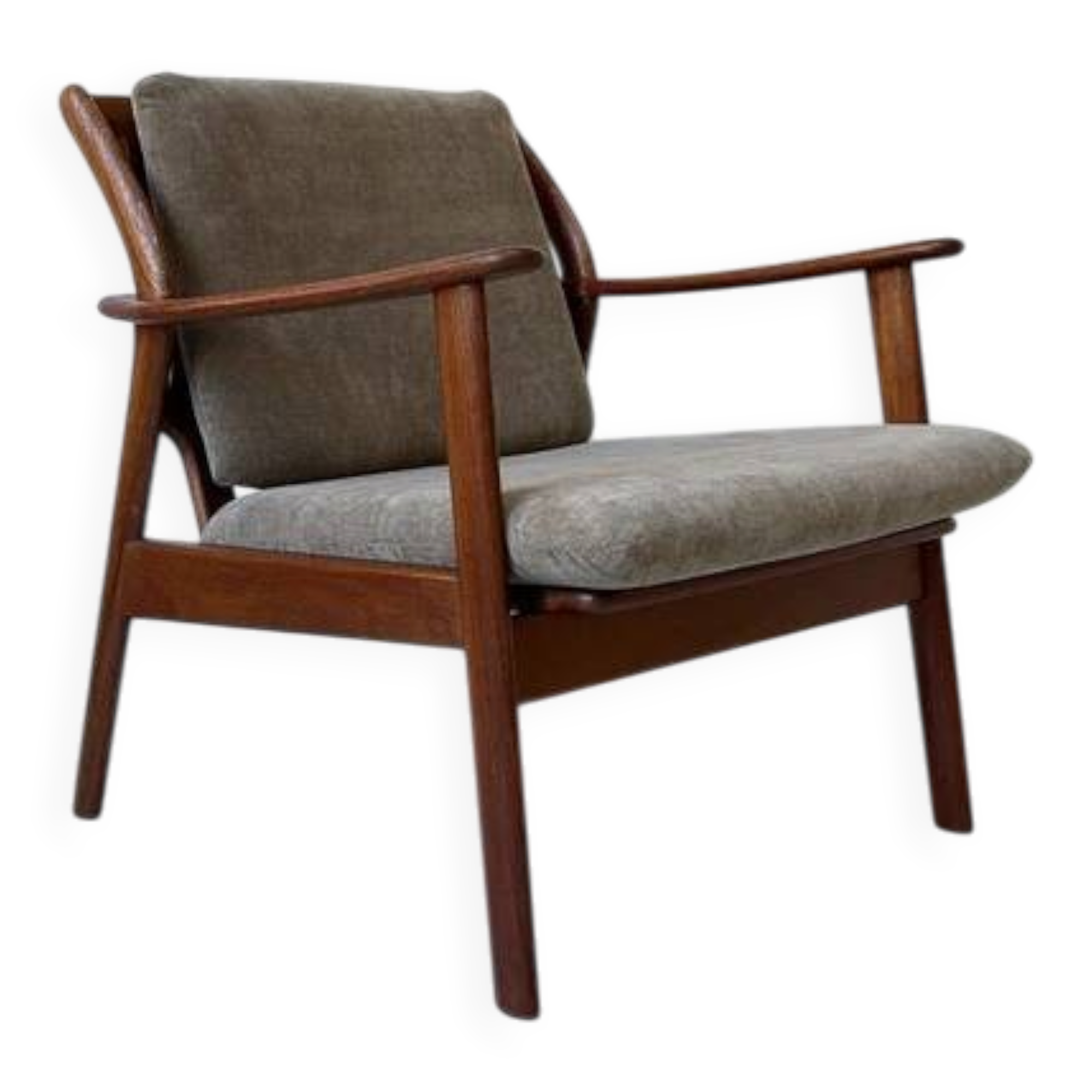 Vintage teak wooden armchair