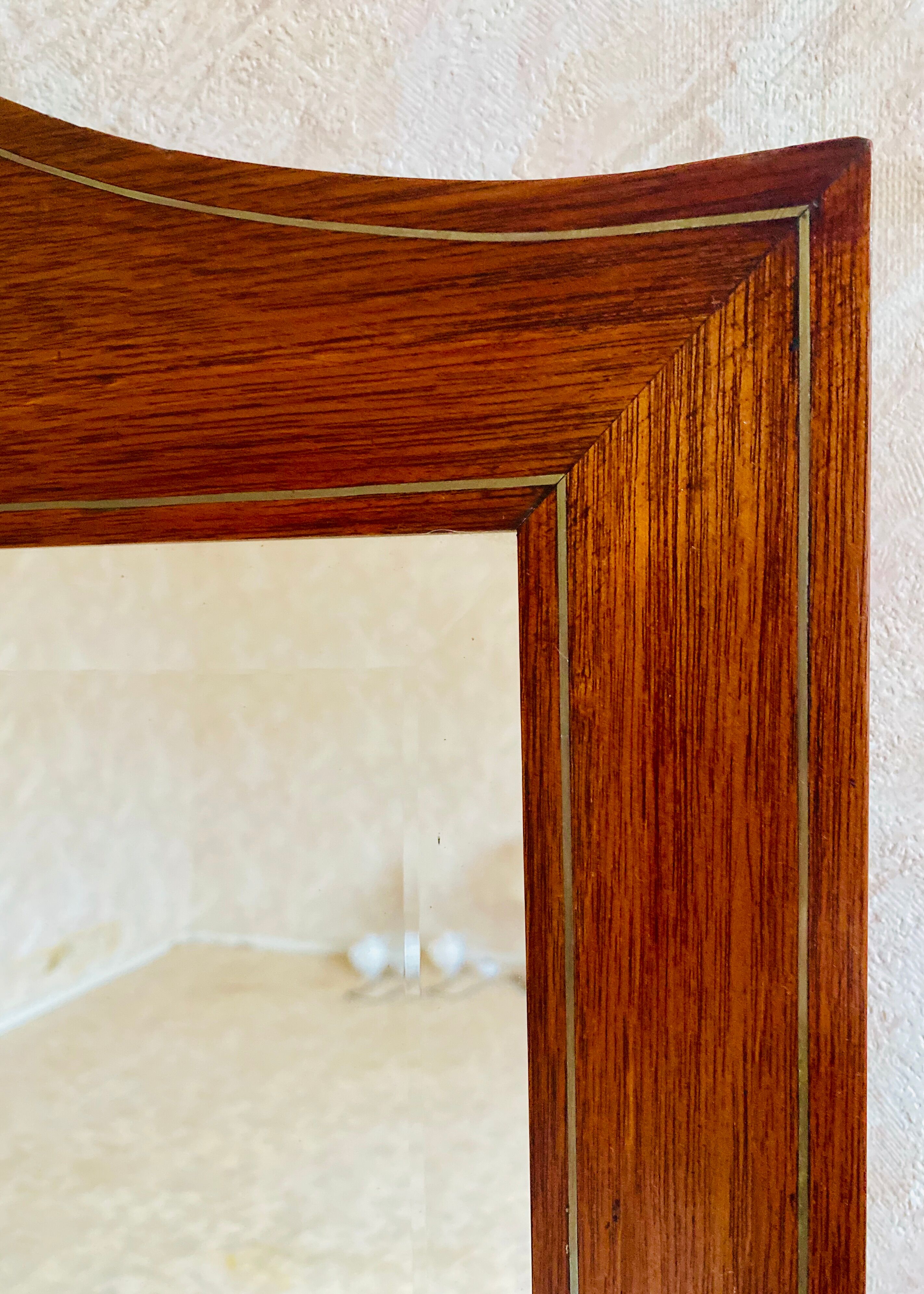 Rectangular mirror beveled ice, wooden frame