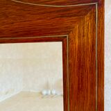 Rectangular mirror beveled ice, wooden frame