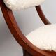 Mid-Century Modern Bumerang Chair, light cream bouclé, Poland, 1960s