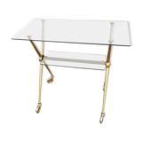 Dessert years 60 gold metal and glass