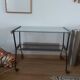 Metal and vintage brass dessert-console