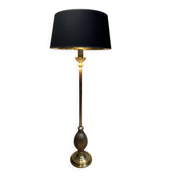 Pineapple floor lamp in brass