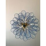 Contemporary Blue “Selle” Murano Glass Chandelier