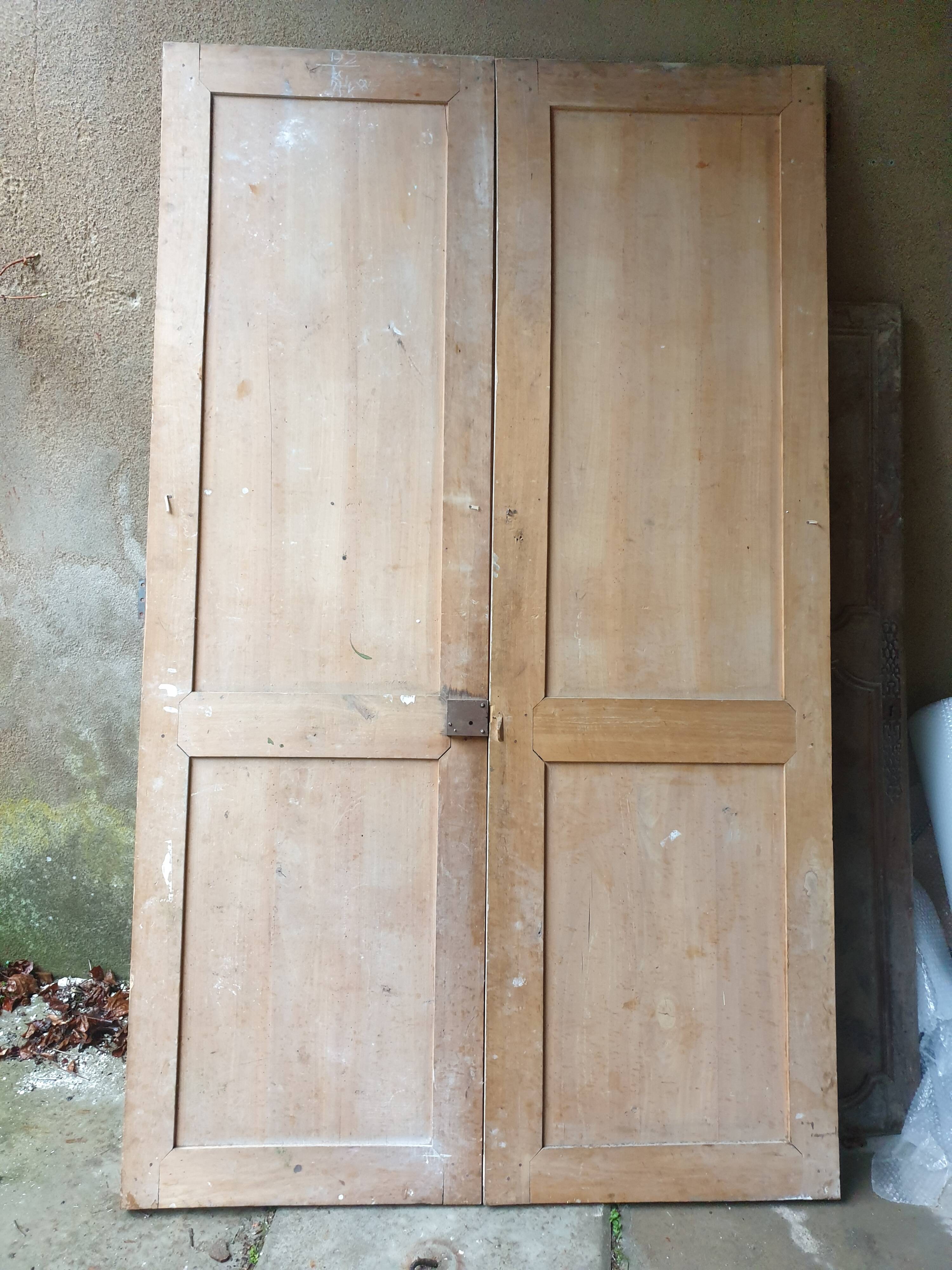 Double antique wooden doors