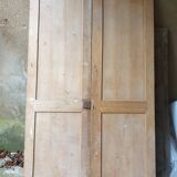 Double antique wooden doors