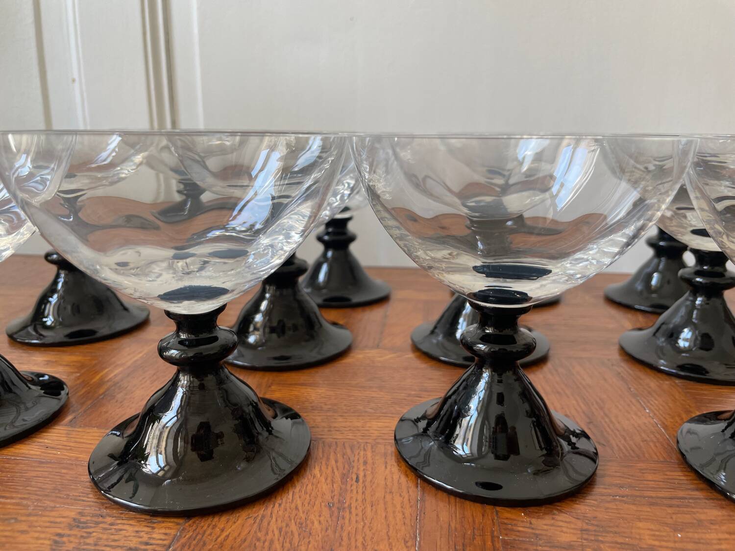 Set of 12 retro dessert cups
