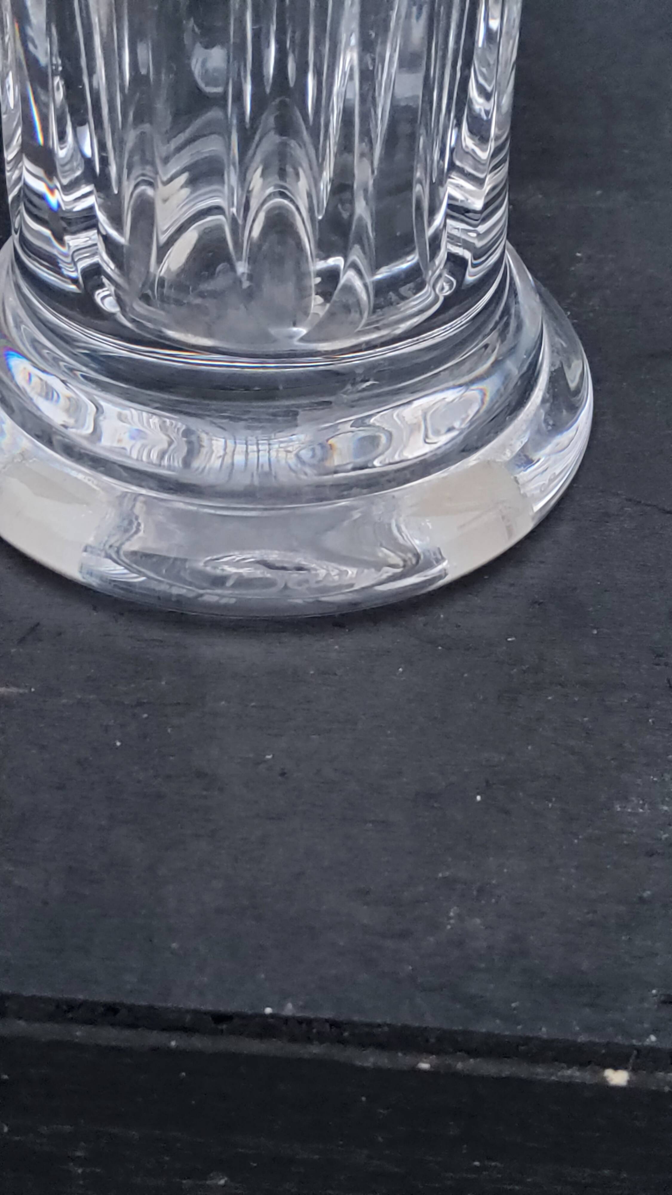 Set of 3 Daum crystal vases model Cythère from the 80s