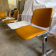 Vintage 3-seater waiting bench with integrated tables - 1970s