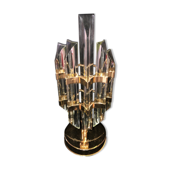 Venini gilding and crystal table lamp