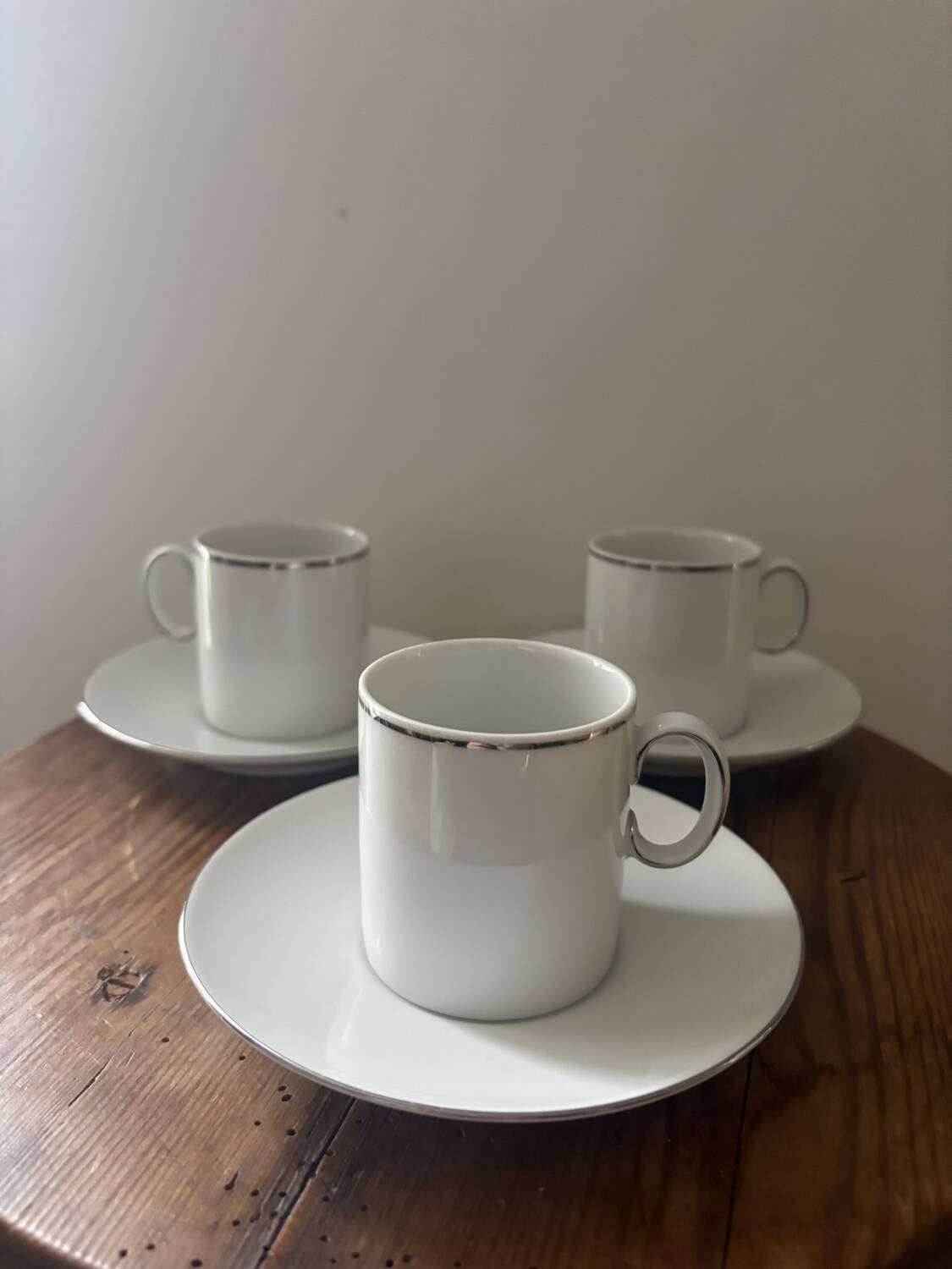 Thomas Germany Medallion Silver Rimmed Porcelain Tea Set