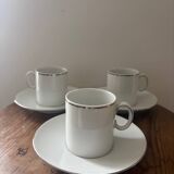 Thomas Germany Medallion Silver Rimmed Porcelain Tea Set