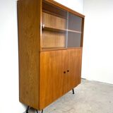 Highboard on hairpin legs, oak
