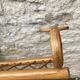 Vintage rattan wall coat rack