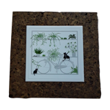 Decorative ceramic and cork underside