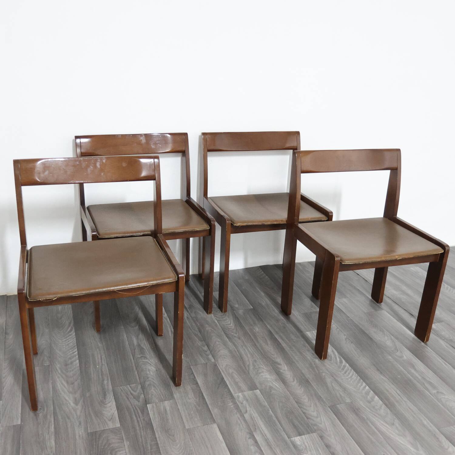 Set Da Pranzo 4 sedie In Legno Anni ‘60 Design Modernariato Vintage
