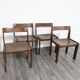 Set Da Pranzo 4 sedie In Legno Anni ‘60 Design Modernariato Vintage