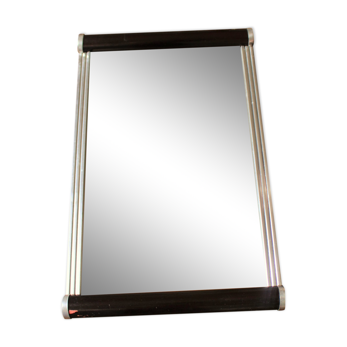 Vintage mirror top rectangle wood metal