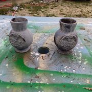 Pair of Cast Iron Vases 1900 from Charleville-Mézières