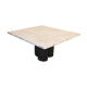 Table basse marbre blanc et pieds acier