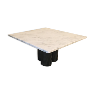 White marble coffee table and steel legs