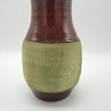 Vase suédois en grès pistache et sang de boeuf
