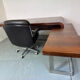 Vintage Danish design mid century wood steel Sibast executive desk