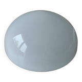 Large half-globe lampshade in white opaline.