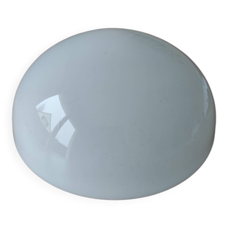 Large half-globe lampshade in white opaline.