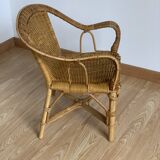 Vintage children's rattan chair