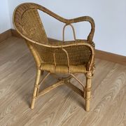 Chaise rotin enfant vintage