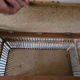 Coffre banc en rotin