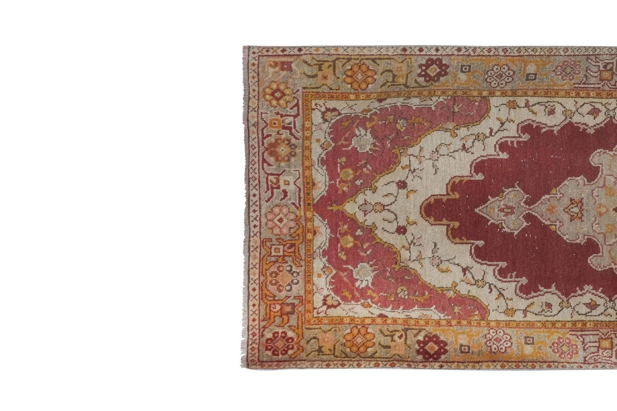 Vintage handmade Turkish rug 105x240 cm