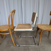 Set of 4 Mix & Match Dining Chairs with Cane Seat / Mid-Century Dining Furn