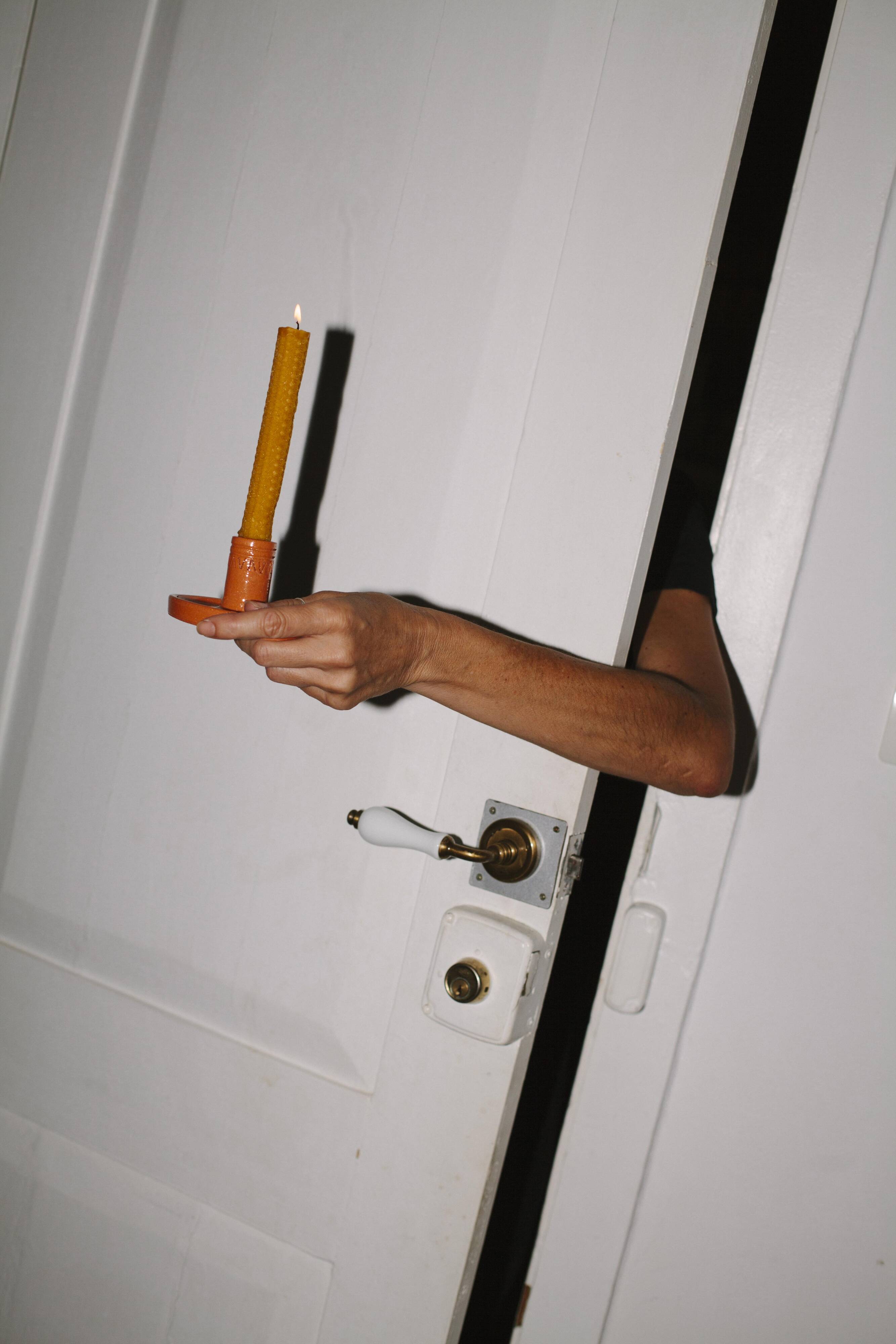 Bougeoirs faits main.