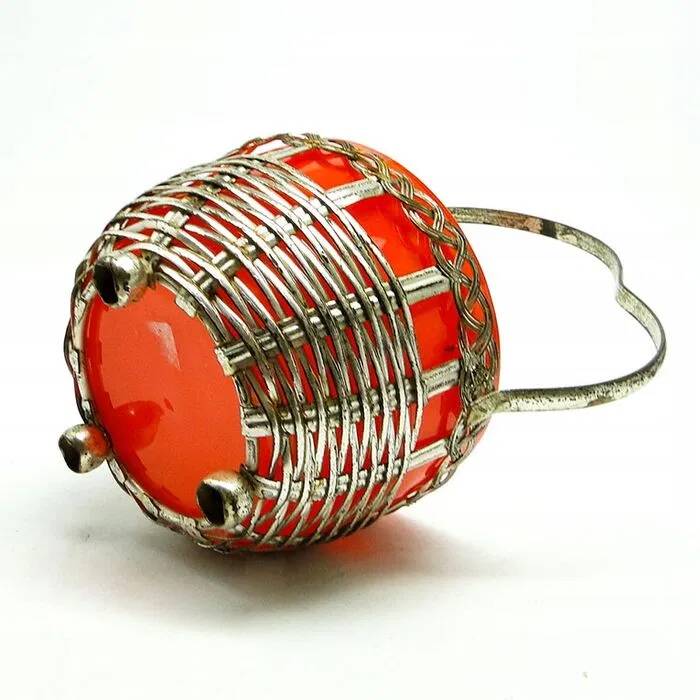 H8Z Basket Sugar Bowl with Glass Kralik Type