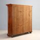 Antique baroque wardrobe in walnut and fabric, Piedmont, Italy, 18th century